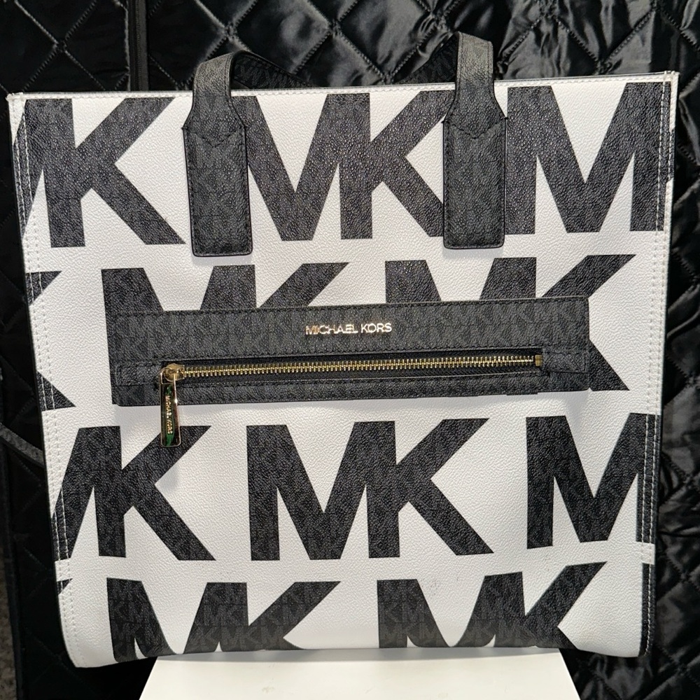 Michael Kors Monogram Black and White Tote